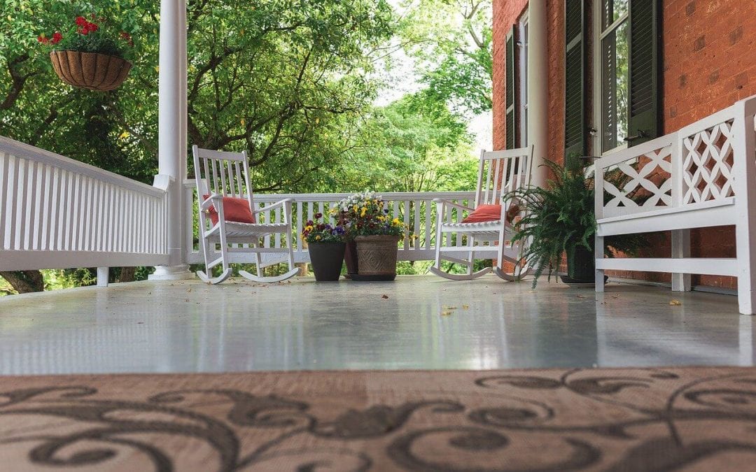 update your front porch by cleaning it well